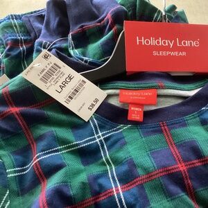 New cozy cotton pajamas plaid nwt